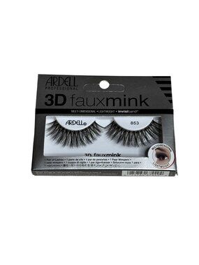 Ardell 3D Faux Mink Lashes 853 Invisiband Lightweight Wispy Eyelashes